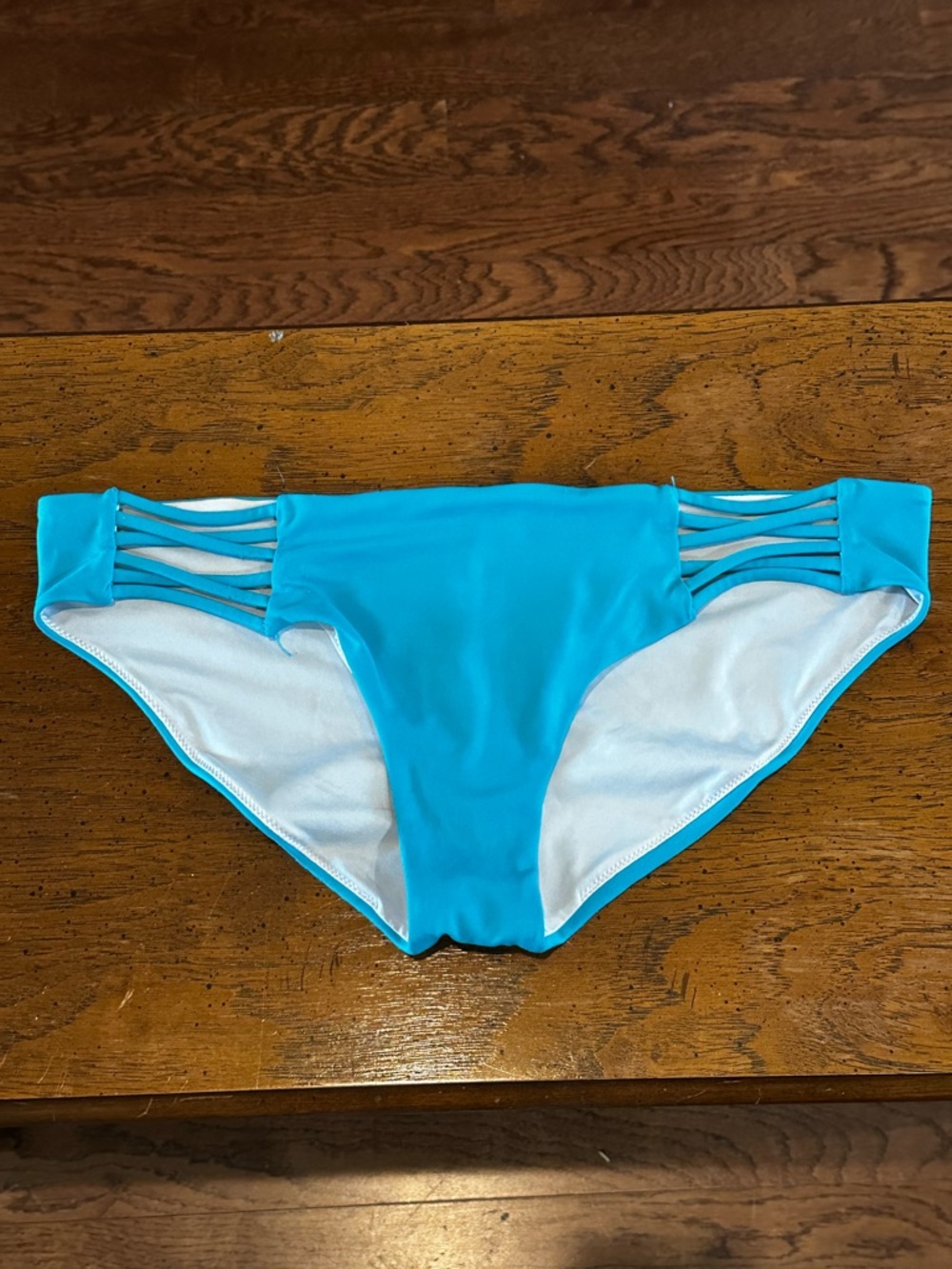 PINK Victoria’s Secret Women’s Strappy Side Mini Bikini Bottom Turquoise sz Med